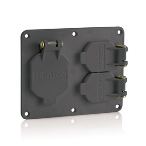 Leviton Weather Resistant 2 Gang Coverplate 3262W-E